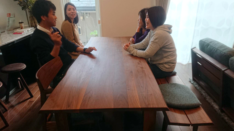 ダイニングテーブル 無垢 ウォールナット