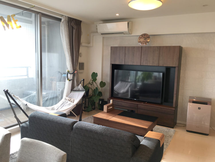 リビング オシャレ 壁面収納 ソファ テレビボード